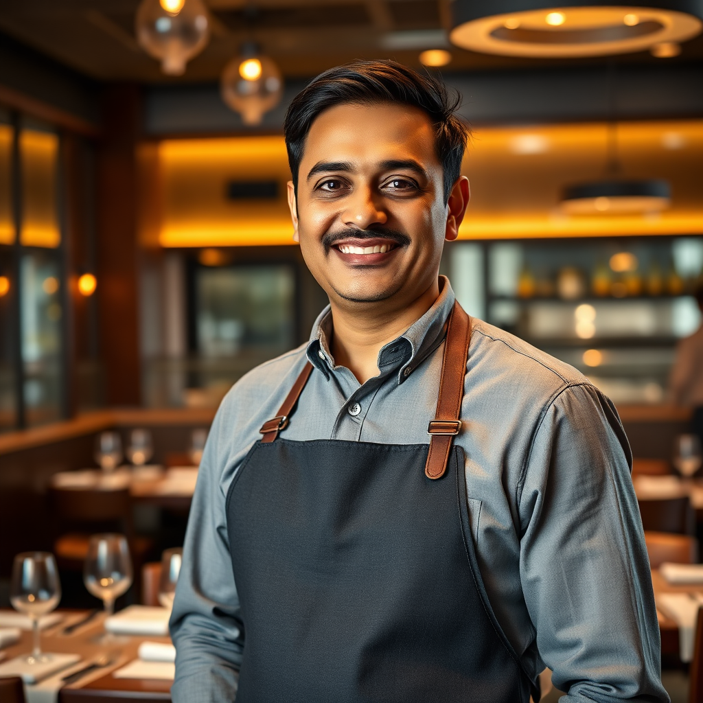 Restaurant owner client portrait